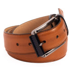 The Maratea Tan & Navy Leather Belt
