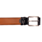 The Maratea Tan & Navy Leather Belt