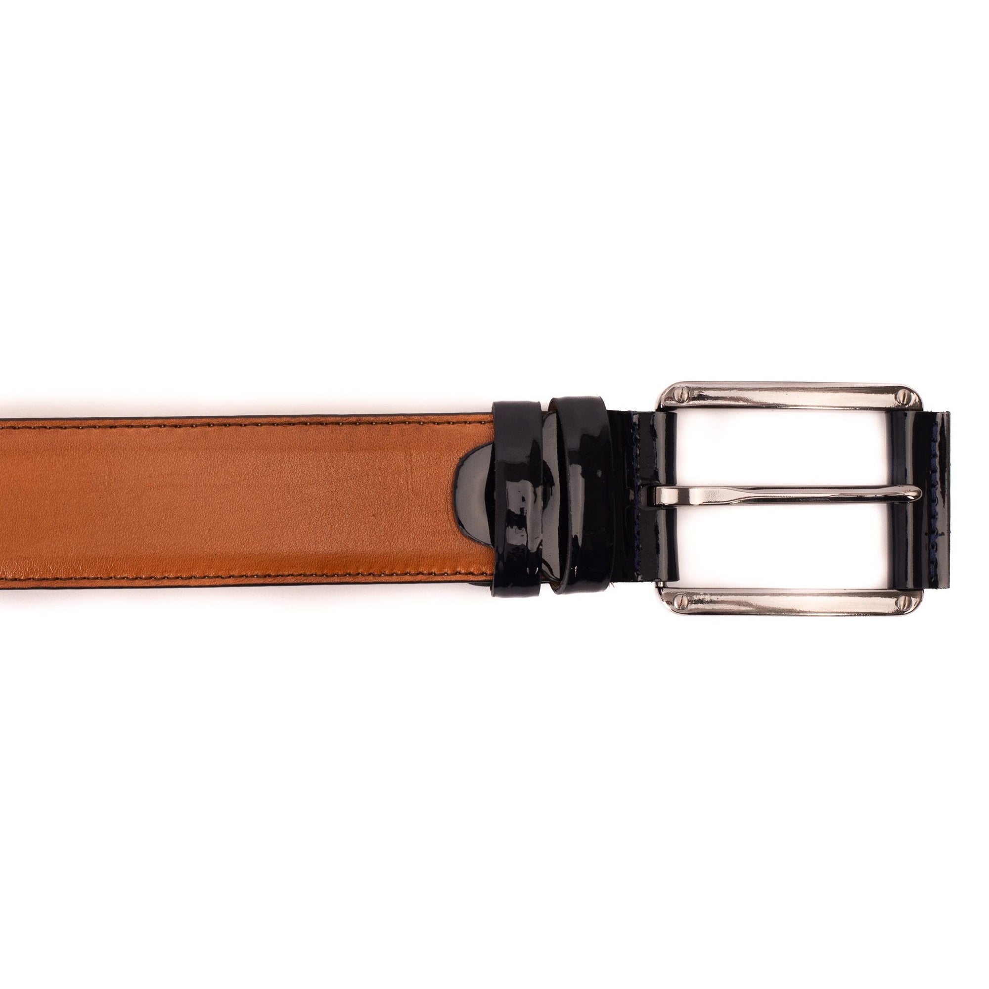 The Maratea Tan & Navy Leather Belt