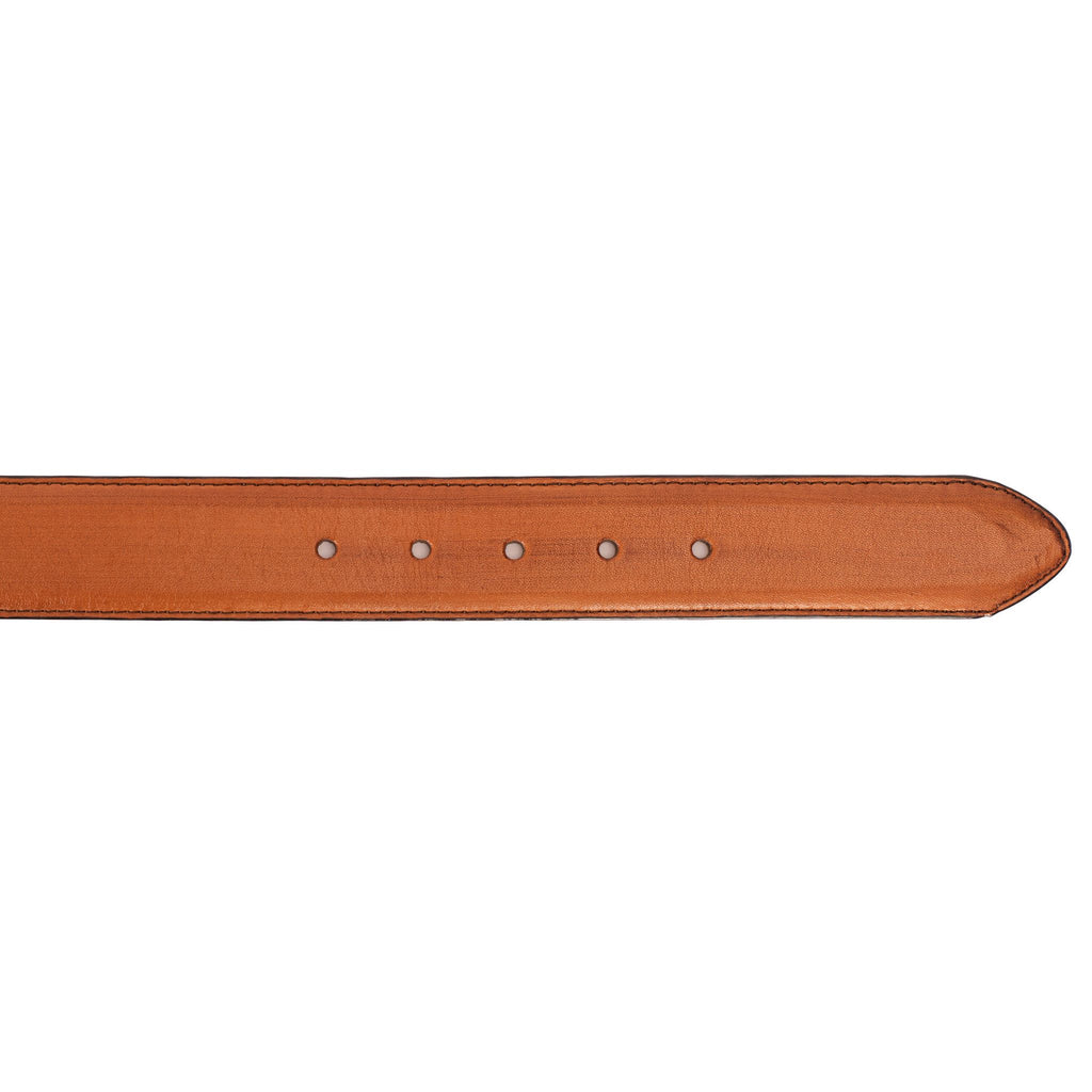 The Maratea Tan & Navy Leather Belt