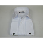 Men's Dress Shirt MARCUZZI Turkey 100% Soft Cotton French Cuffs Marc3 White
