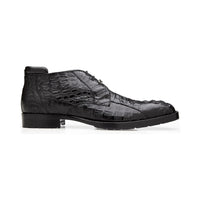 Belvedere Genuine Hornback Caiman Ankle Boots Marcello Black R19