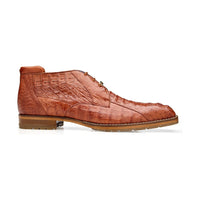 Belvedere Genuine Hornback Caiman Ankle Boots Marcello Cognac R19