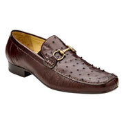 Belvedere Men's Shoes Bartolo Genuine Ostrich Loafer Brown 1026OB