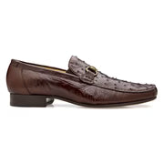 Belvedere Men's Shoes Bartolo Genuine Ostrich Loafer Brown 1026OB