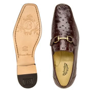 Belvedere Men's Shoes Bartolo Genuine Ostrich Loafer Brown 1026OB