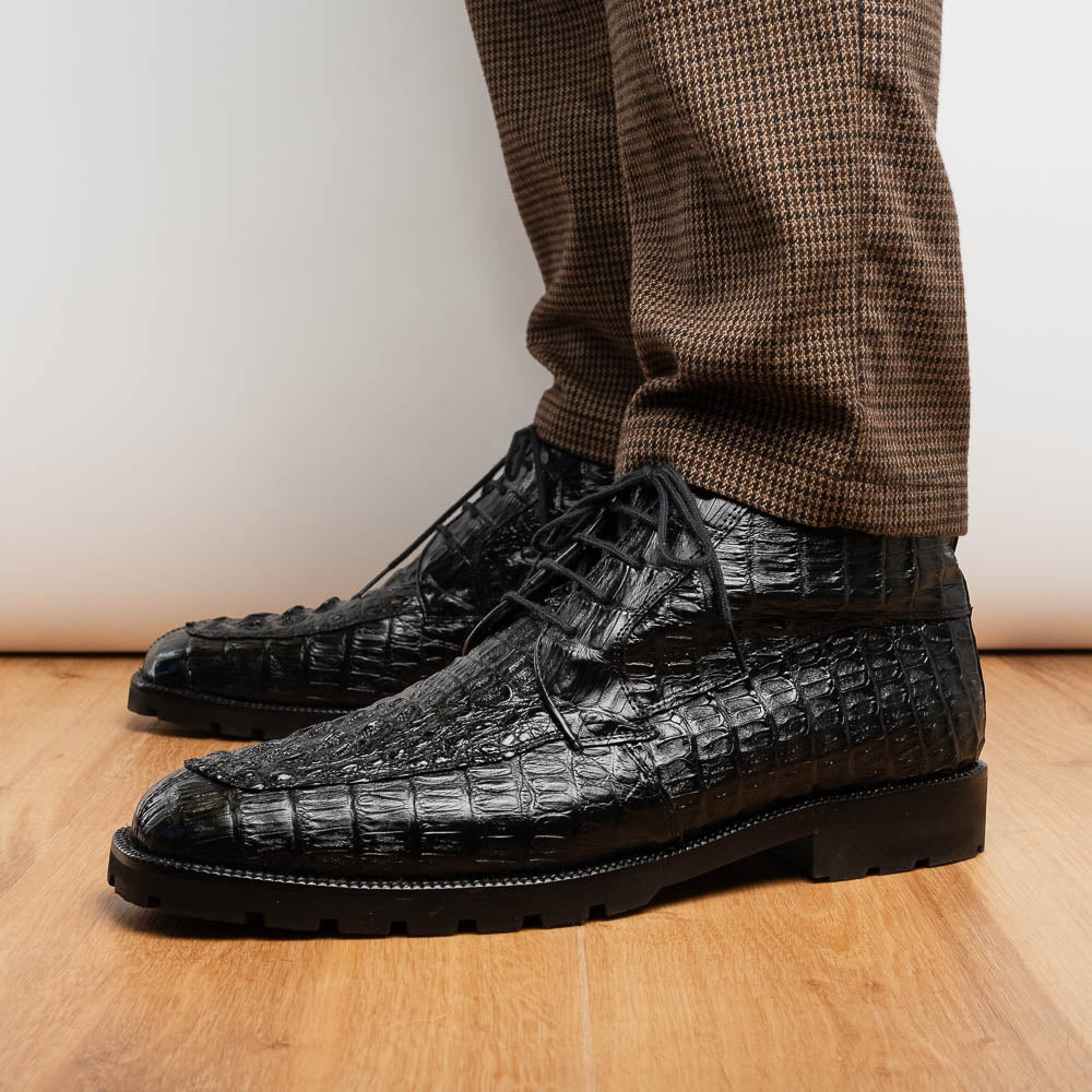 Marco Di Milano Genuine Caiman Crocodile Chukka Boot Martinelli Black