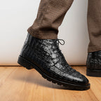 Marco Di Milano Genuine Caiman Crocodile Chukka Boot Martinelli Black