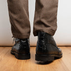 Marco Di Milano Genuine Caiman Crocodile Chukka Boot Martinelli Black
