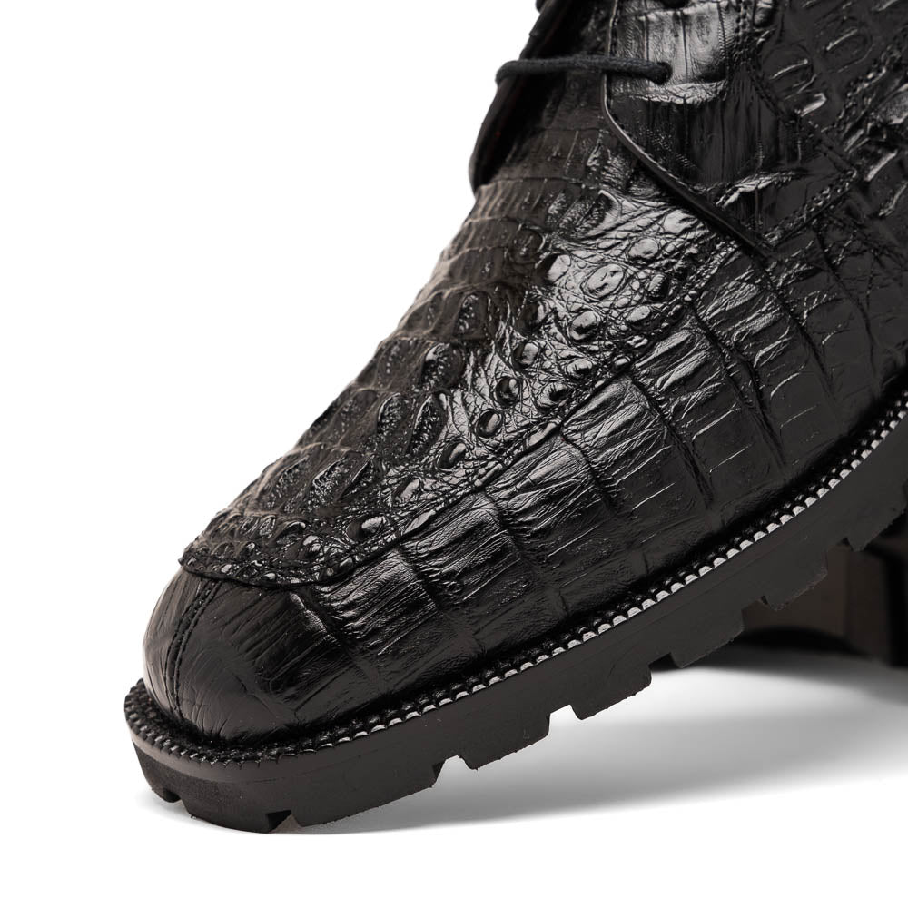 Marco Di Milano Genuine Caiman Crocodile Chukka Boot Martinelli Black