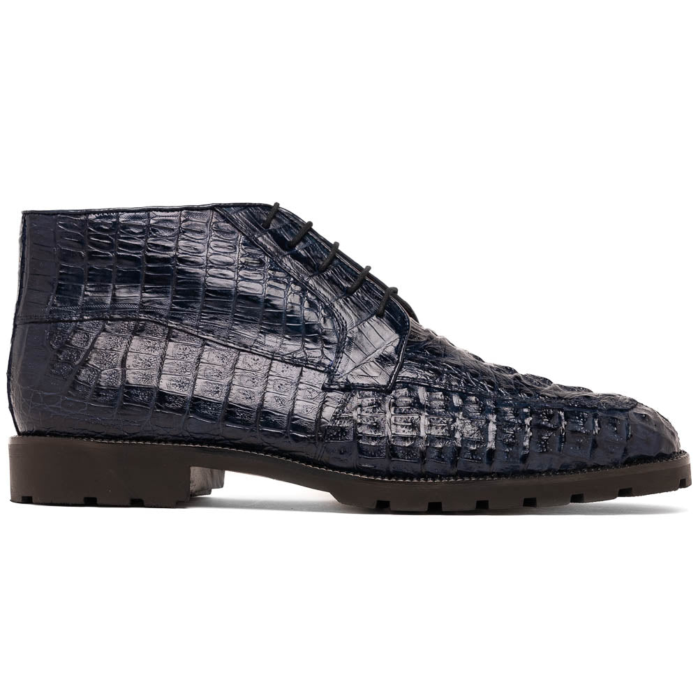 Marco Di Milano Genuine Caiman Crocodile Chukka Boot Martinelli Navy