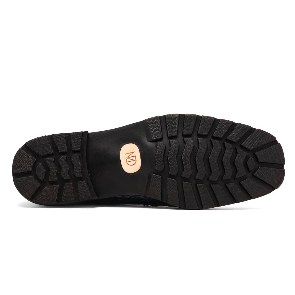 Marco Di Milano Genuine Caiman Crocodile Chukka Boot Martinelli Navy