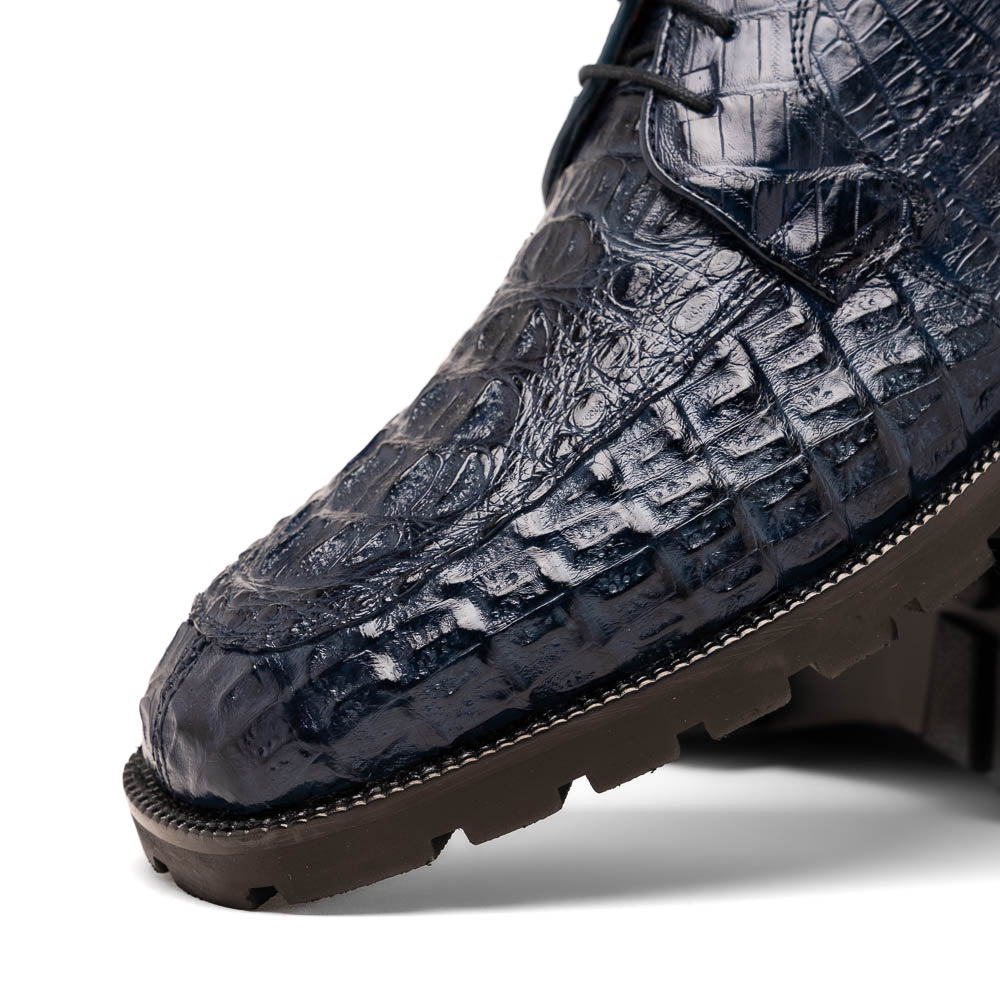 Marco Di Milano Genuine Caiman Crocodile Chukka Boot Martinelli Navy