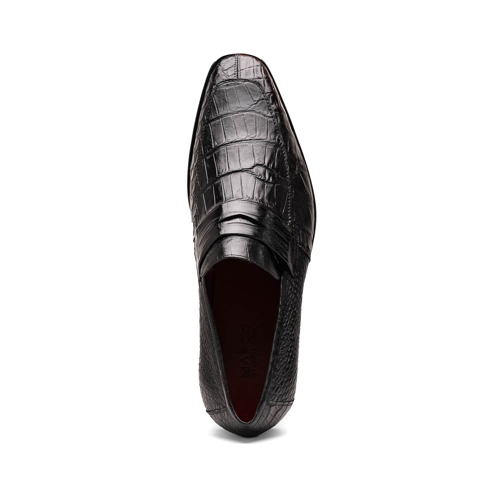 Matteo Genuine Alligator Slip-On Loafer Black