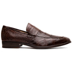 Men's Shoes Matteo  Genuine Alligator Slip-On Loafer Brown