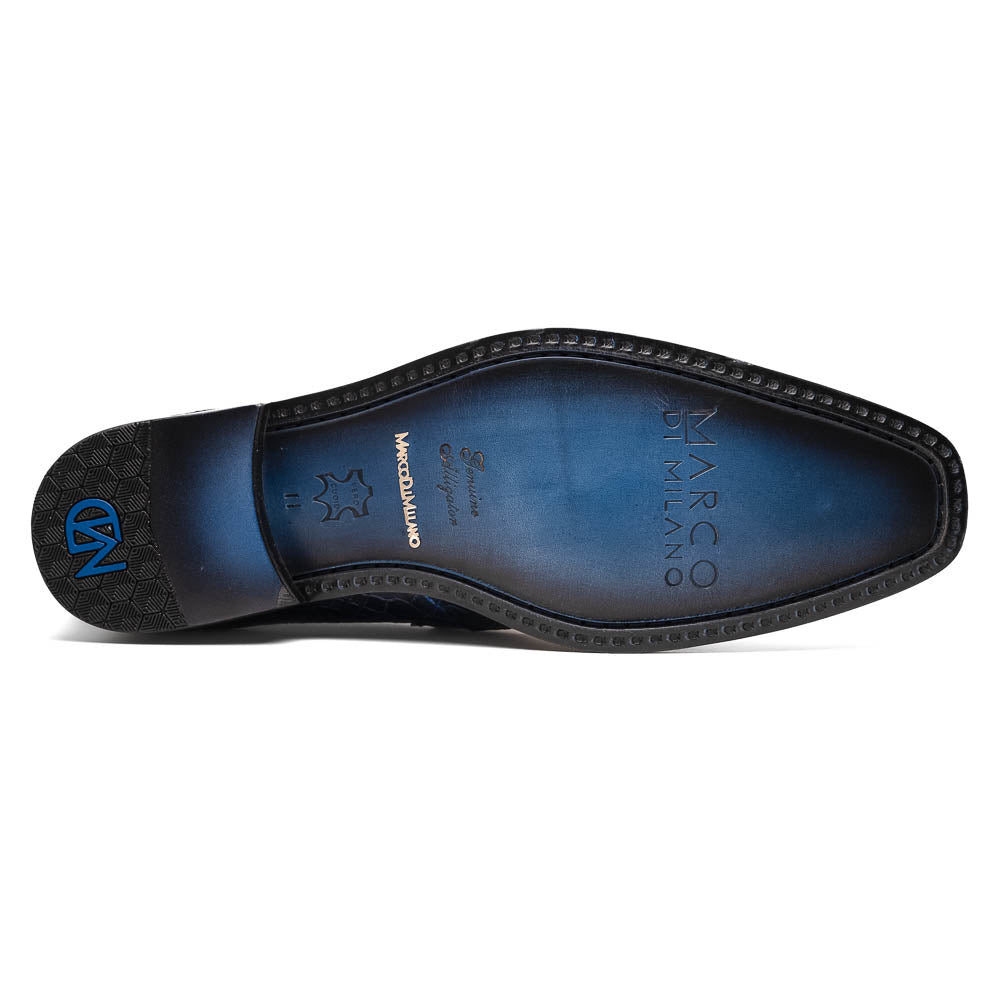 Men's Shoes MATTEO  Genuine Alligator Slip-On Loafer Navy