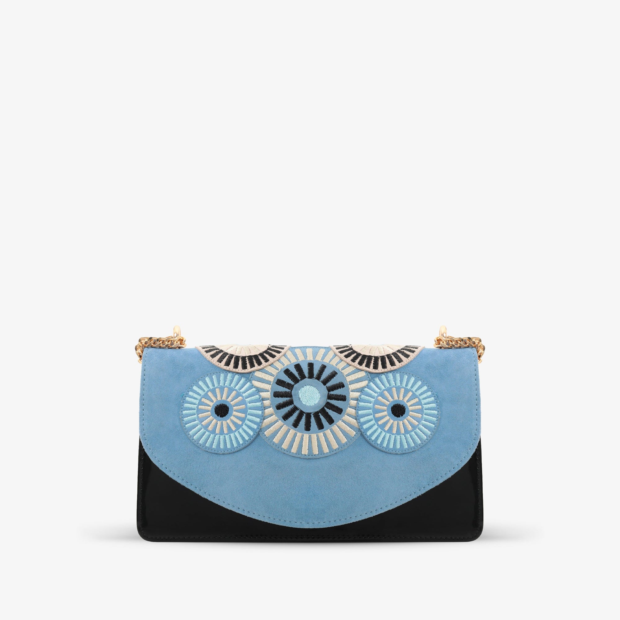 The Parama Blue Suede Leather Handbag
