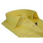 Men 100% Cotton Oxford Shirt Manschett by Quesste Turkey Slim Fit 4029 - 11 Yellow - J.Valintin Men's Wear Legend - 96859
