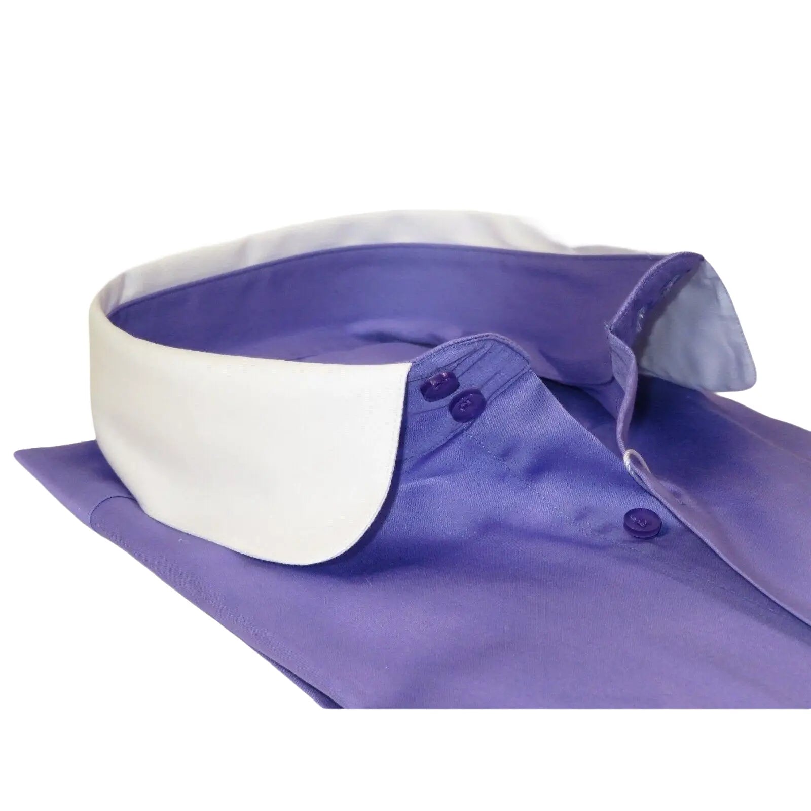 Men 100% Cotton Shirt CIERO MONTERO Turkey #STN 240 Purple/White Collar Slim Fit - J.Valintin Men's Wear Legend - 101039