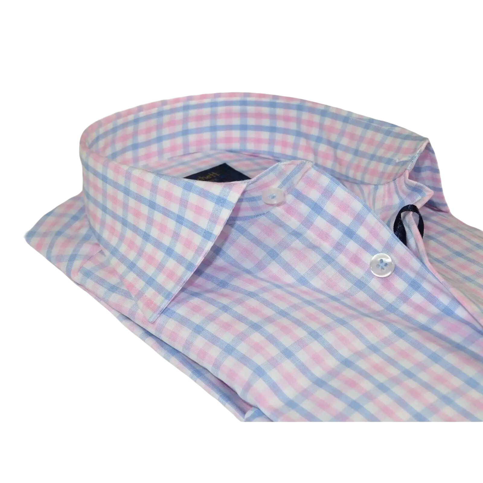 Men 100% Cotton Shirt Manschett Quesste Turkey Slim Fit 6019 - 01 Pink Checkers - J.Valintin Men's Wear Legend - 96889