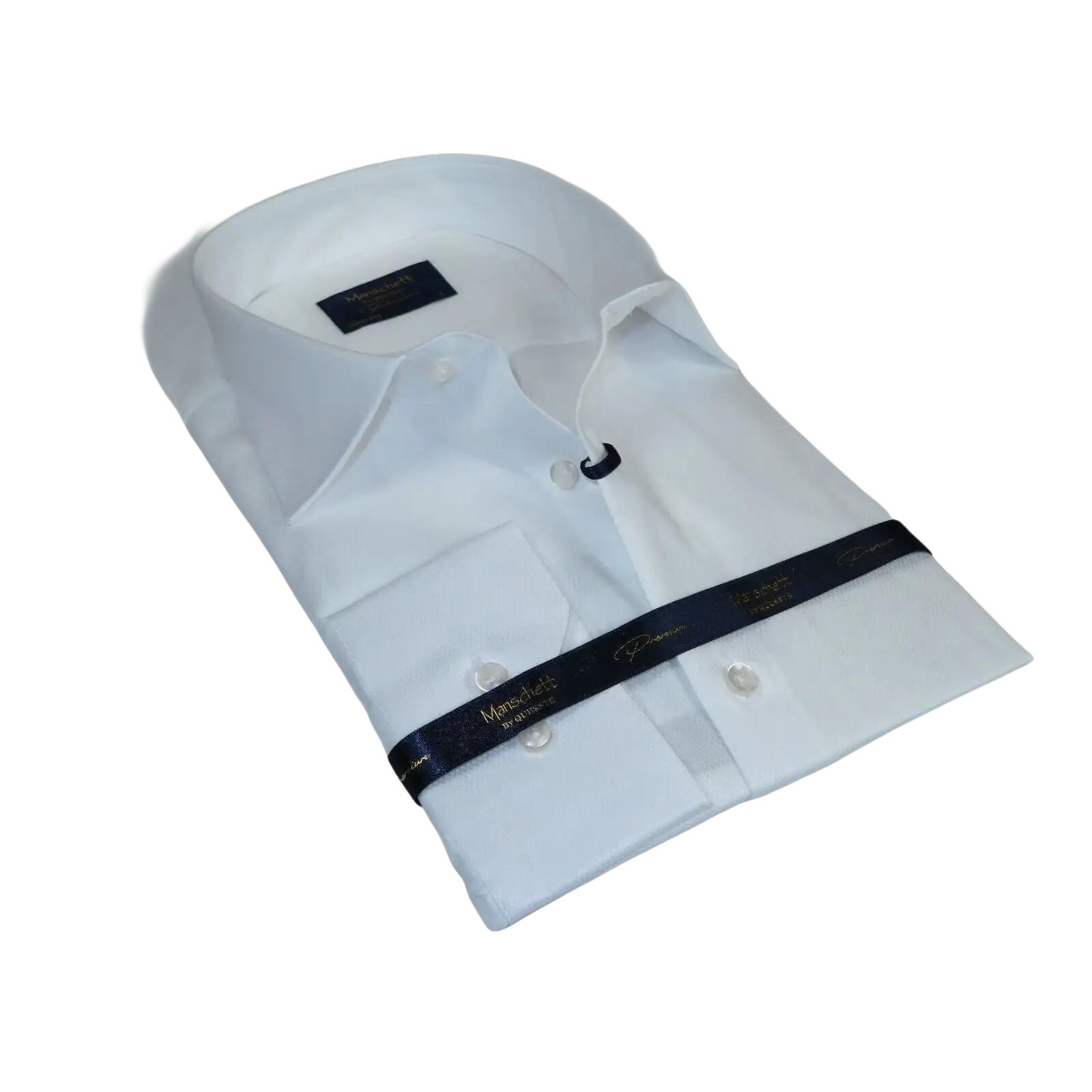 Men 100% Cotton Shirt Manschett Quesste Turkey Slim Fit 6040 - 01 White Pin dot - J.Valintin Men's Wear Legend - 96900