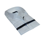 Men 100% Cotton Shirt Manschett Quesste Turkey Slim Fit 6042 - 07 White Fancy - J.Valintin Men's Wear Legend - 96915