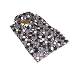 Men 100% Cotton Sport Shirt CIERO MONTERO Turkey Dress/Casual #5055 - 01 Black/Red - J.Valintin Men's Wear Legend - 101100
