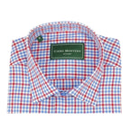 Men 100% Cotton Sport Shirt CIERO MONTERO Turkey Dress/Casual #9065 - 01 Blue/red - J.Valintin Men's Wear Legend - 101105