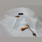Men 100% Egyptian Cotton Shirt French Cuffs Wrinkle Resistance ENZO 71402 White - J.Valintin Men's Wear Legend - 9758