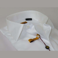 Men 100% Egyptian Cotton Shirt French Cuffs Wrinkle Resistance ENZO 71402 White - J.Valintin Men's Wear Legend - 9758