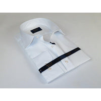 Men 100% Fancy Cotton Shirt Manschett Quesste Turkey Slim Fit 6041 - 03 White - J.Valintin Men's Wear Legend - 96910