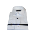 Men 100% Fancy Cotton Shirt Manschett Quesste Turkey Slim Fit 6041 - 03 White - J.Valintin Men's Wear Legend - 96910