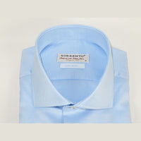 Men 100% Italian Cotton Shirt Non Iron SORRENTO Turkey Spread Collar 2745 Blue - J.Valintin Men's Wear Legend - 98718