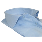 Men 100% Italian Cotton Shirt Non Iron SORRENTO Turkey Spread Collar 4883 Blue - J.Valintin Men's Wear Legend - 98714