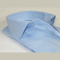 Men 100% Italian Cotton Shirt Non Iron SORRENTO Turkey Spread Collar 4883 Blue - J.Valintin Men's Wear Legend - 98714