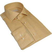 Men 100% Italian Cotton Shirt Non Iron SORRENTO Turkey Spread Collar 4902 Tan - J.Valintin Men's Wear Legend - 98710