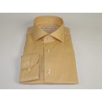 Men 100% Italian Cotton Shirt Non Iron SORRENTO Turkey Spread Collar 4902 Tan - J.Valintin Men's Wear Legend - 98710