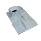 Men 100% Sateen Cotton Shirt Manschett Quesste Turkey Slim Fit 4010 - 02 White - J.Valintin Men's Wear Legend - 96814