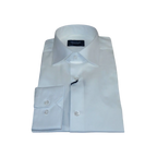 Men 100% Sateen Cotton Shirt Manschett Quesste Turkey Slim Fit 4010 - 02 White - J.Valintin Men's Wear Legend - 96814