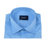 Men 100% Sateen Cotton Shirt Manschett Quesste Turkey Slim Fit 4010 - 05 Med Blue - J.Valintin Men's Wear Legend - 96819