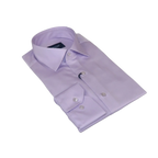 Men 100% Sateen Cotton Shirt Manschett Quesste Turkey Slim Fit 4010 - 06 Lilac - J.Valintin Men's Wear Legend - 96844