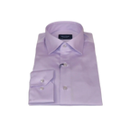 Men 100% Sateen Cotton Shirt Manschett Quesste Turkey Slim Fit 4010 - 06 Lilac - J.Valintin Men's Wear Legend - 96844