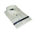 Men 100% Sateen Cotton Shirt Manschett Quesste Turkey Slim Fit 4010 - 09 Ivory - J.Valintin Men's Wear Legend - 96824