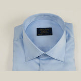 Men 100% Sateen Cotton Shirt Manschett Quesste Turkey Slim Fit 4010 - 11 SKy Blue - J.Valintin Men's Wear Legend - 96834