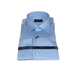 Men 100% Sateen Cotton Shirt Manschett Quesste Turkey Slim Fit 4010 - 11 SKy Blue - J.Valintin Men's Wear Legend - 96834