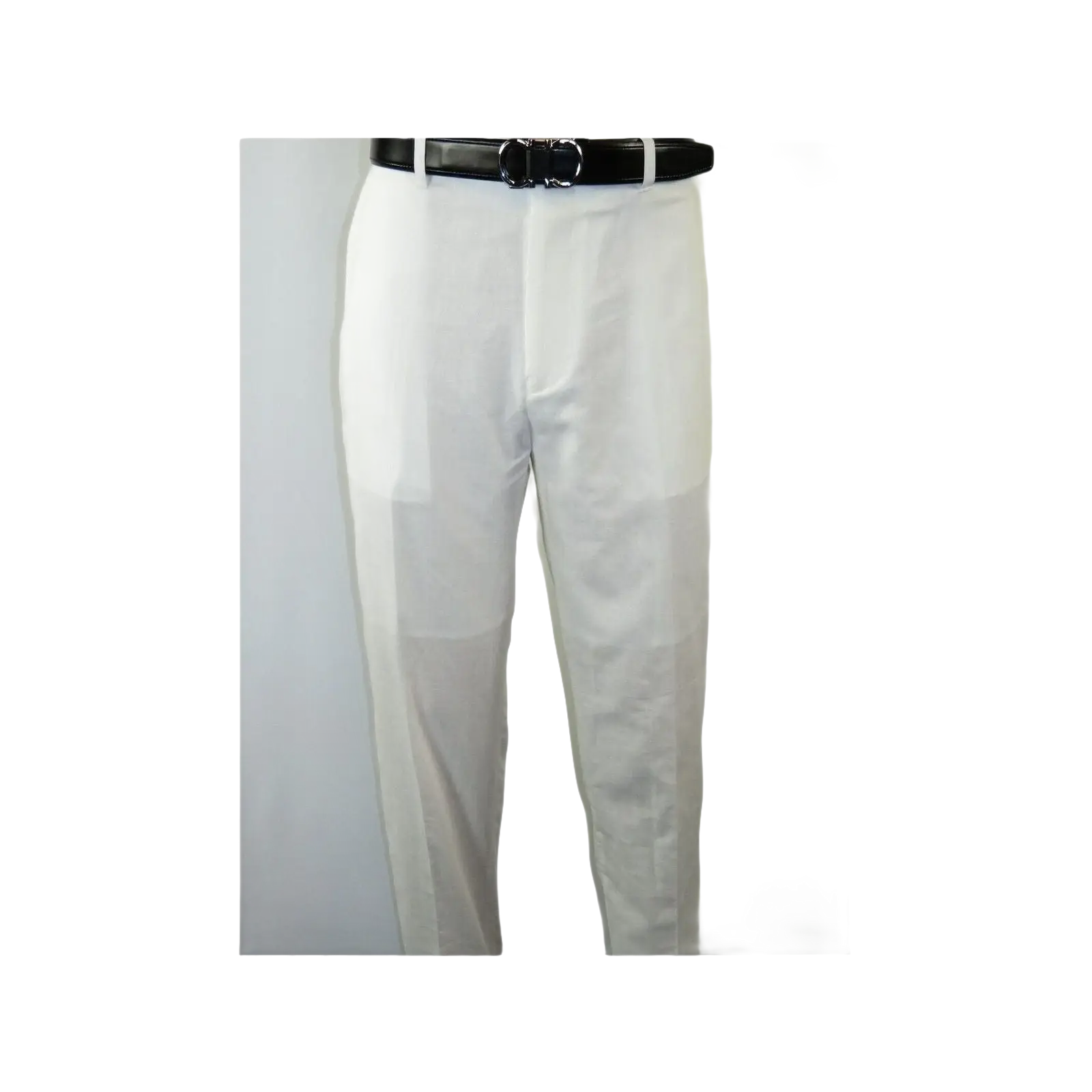 Men 2pc Stacy Adams leisure suit Linen Cotton With Embroidery 3668 white black - J.Valintin Men's Wear Legend - 95926