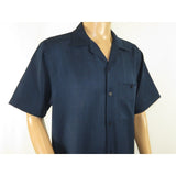 Men 2pc Walking Leisure Suit Short Sleeves By DREAMS 255 - 01 Solid Navy Blue - J.Valintin Men's Wear Legend - 96084