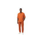 Men 2pc Walking Leisure Suit Short Sleeves By DREAMS 256-09 Solid Papaya