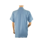 Men 2pc Walking Leisure Suit Short Sleeves By DREAMS 255 - 11 Solid Sky Blue - J.Valintin Men's Wear Legend - 96108
