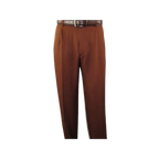 Men 2pc Walking Leisure Suit Short Sleeves By DREAMS 255 - 12 Solid Cognac - J.Valintin Men's Wear Legend - 95884